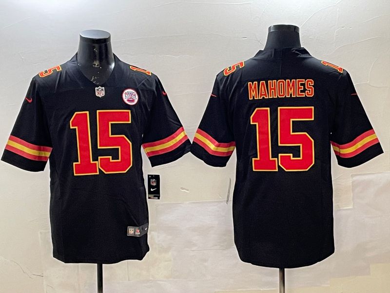 Men Kansas City Chiefs #15 Mahomes Black Second generations 2025 Nike Limited NFL Jersey style 209->kansas city chiefs->NFL Jersey